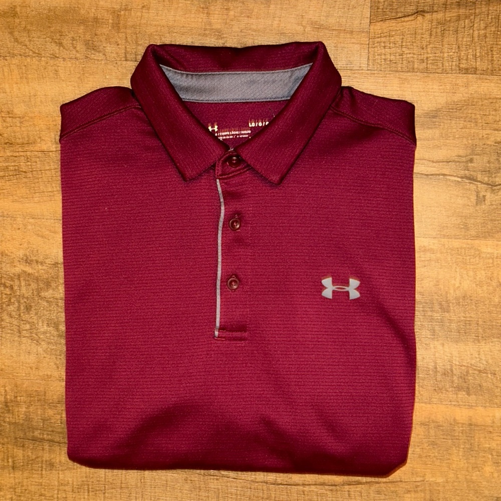 Maroon Under Armour Heat Gear Polo